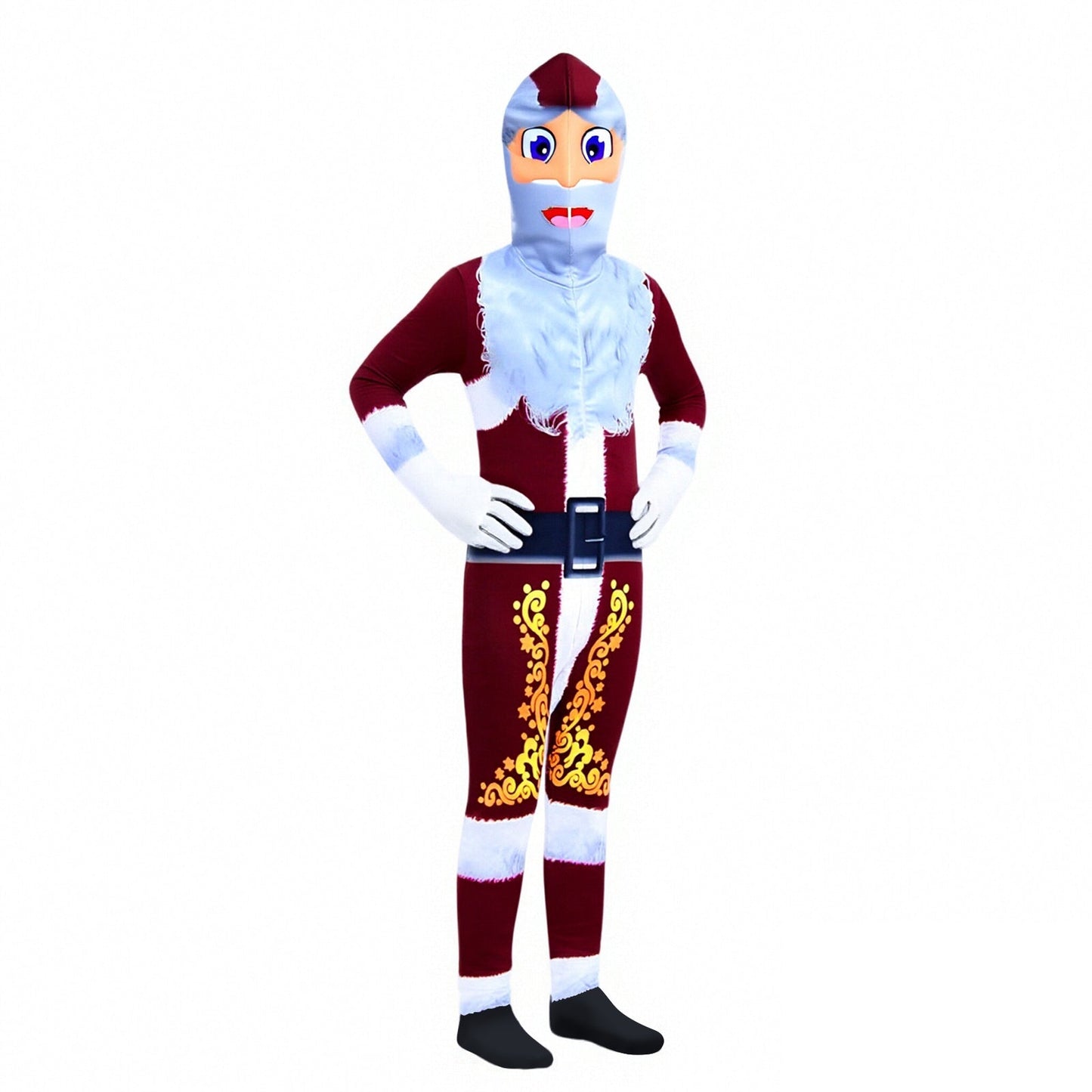 Kids Santa Costume Onesie Holiday Outfit for Boys Girls