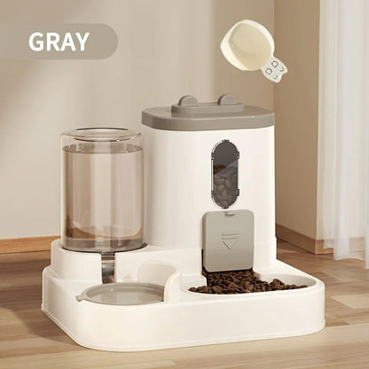 2 in 1 Dog Cat Feeder Water Dispenser Bowl