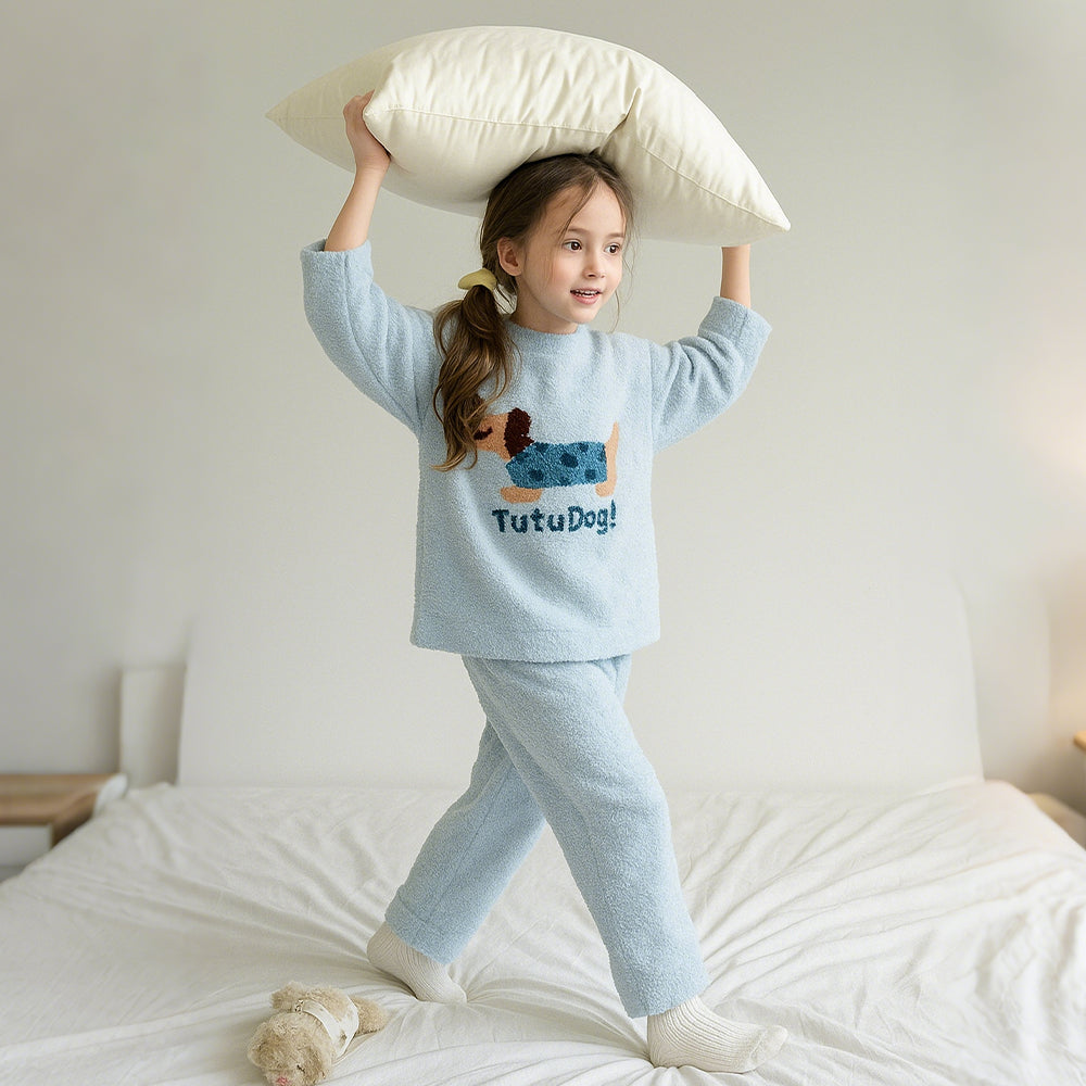 Girls Christmas Pyjamas Set Top Trousers Loungewear