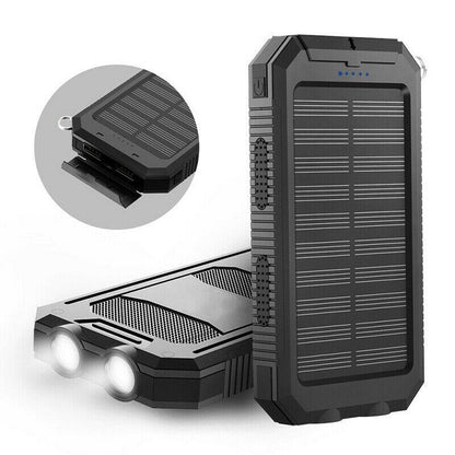 20000mAh Solar Power Bank Waterproof Portable Charger