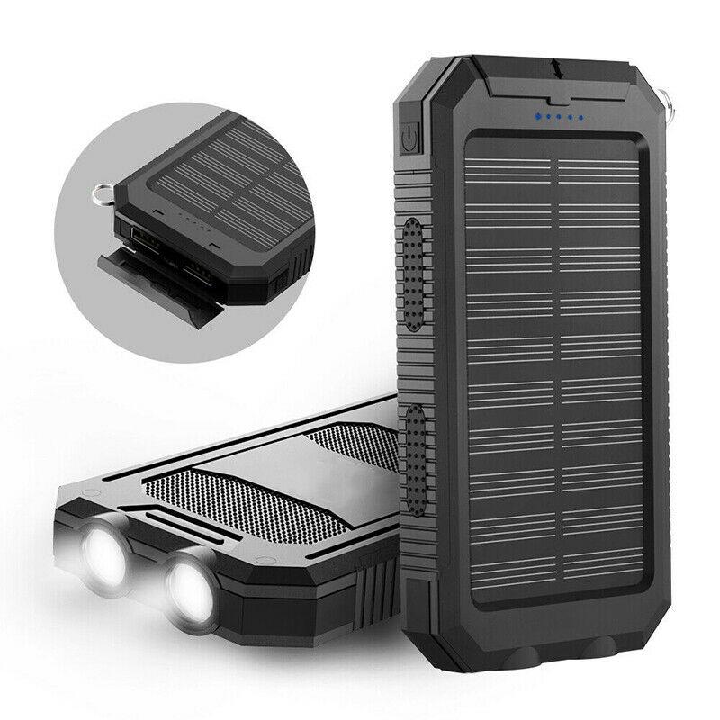 20000mAh Solar Power Bank Waterproof Portable Charger