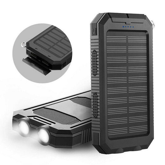 20000mAh Solar Power Bank Waterproof Portable Charger
