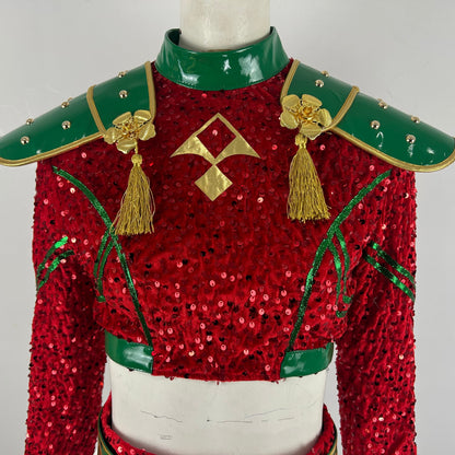 Xmas Pop Idol Costume Party Dress Holiday Outfit