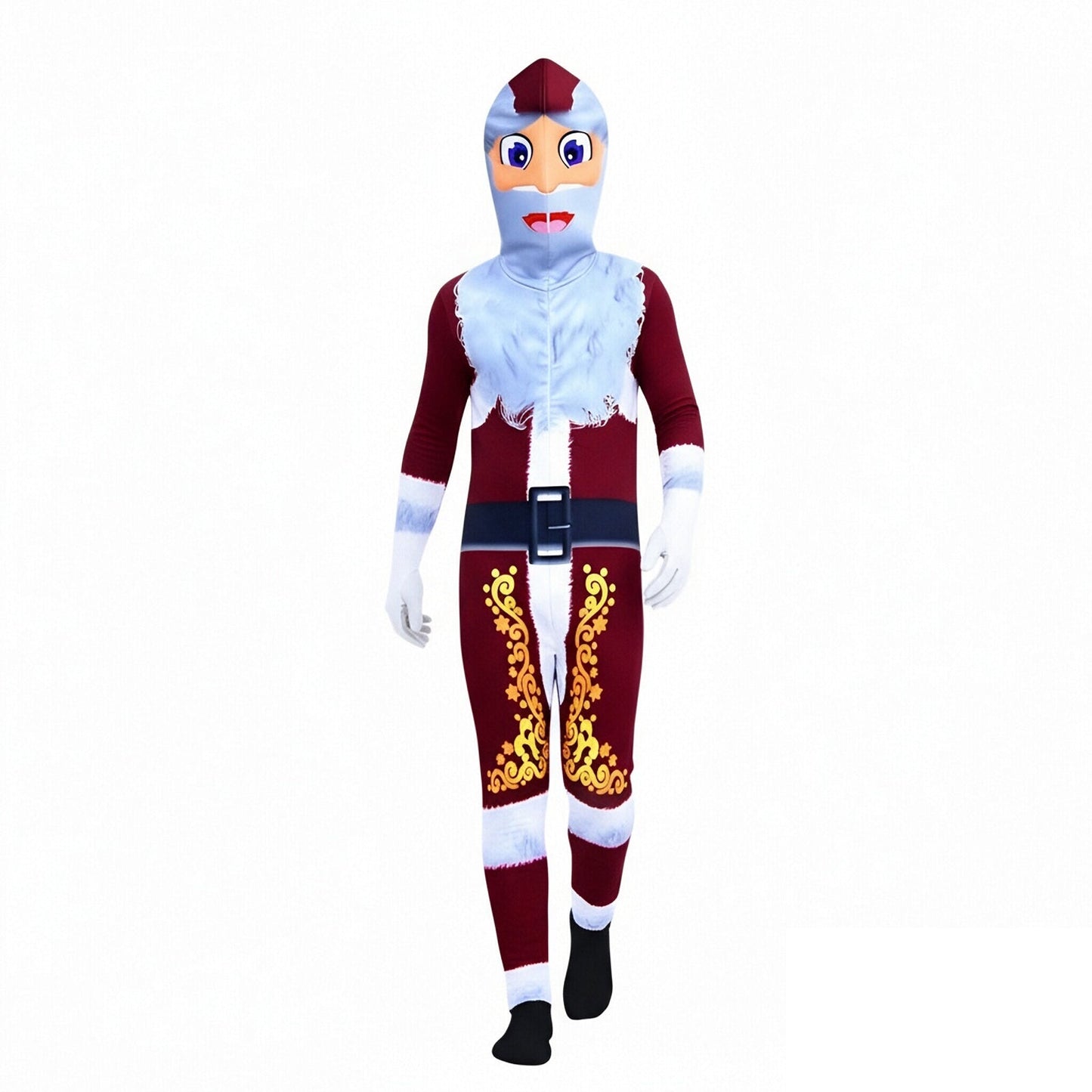 Kids Santa Costume Onesie Holiday Outfit for Boys Girls