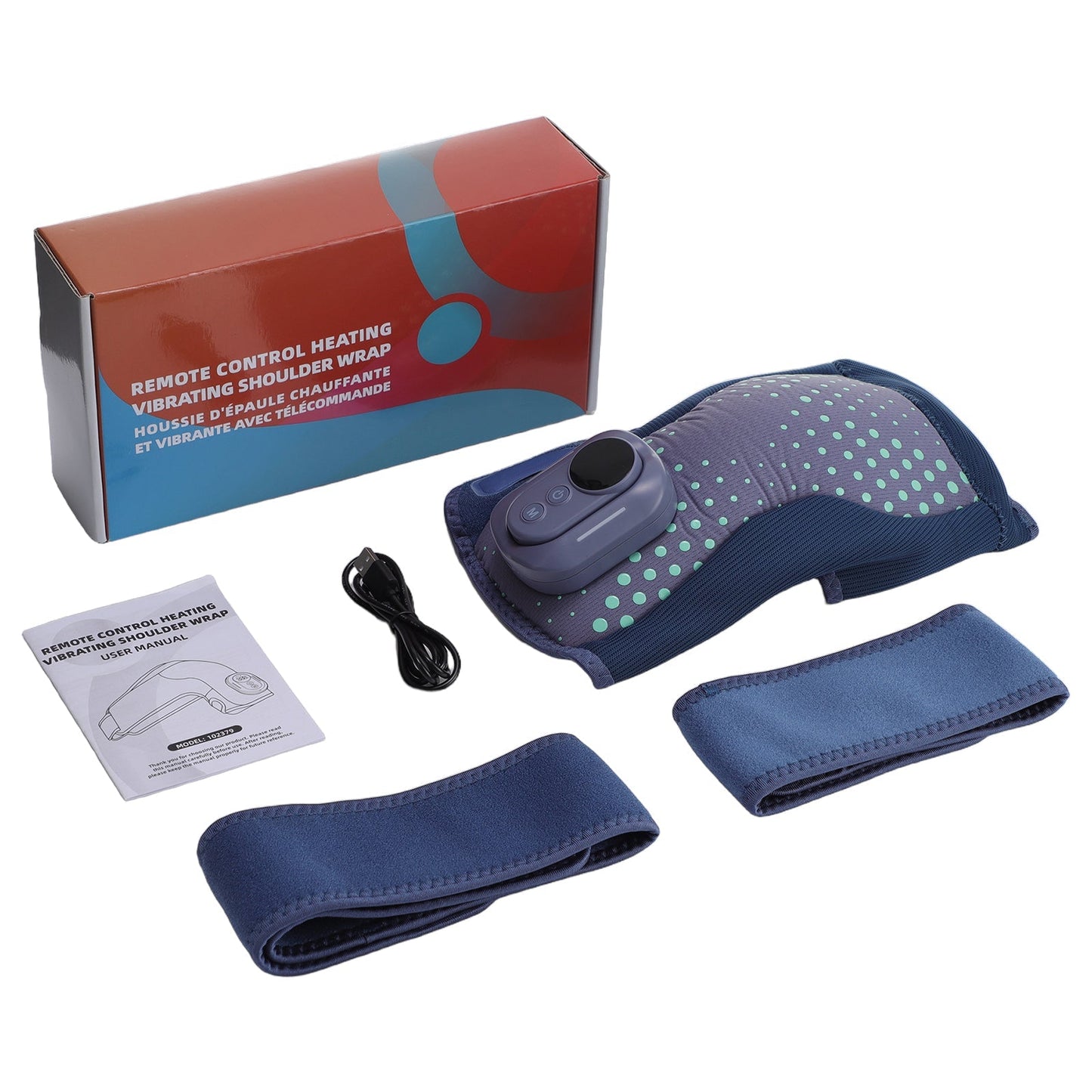 Heating Vibration Shoulder Wrap Pad with Remote Control