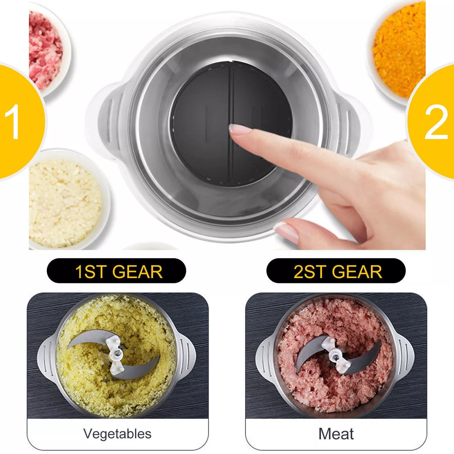 2L Food Chopper Food Processor Kitchen Appliance