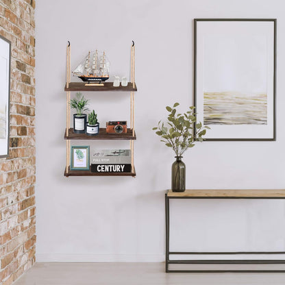 3-Tier Wall Shelf Hanging Shelf for Indoor Plants Decor