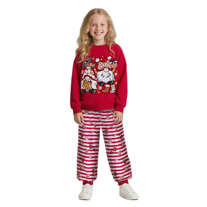 Kids Christmas Pyjamas Set Long Sleeve Top Pants Sleepwear