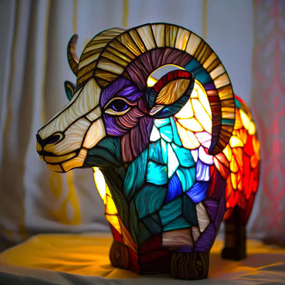 Stained Glass Animal Table Lamp Night Light