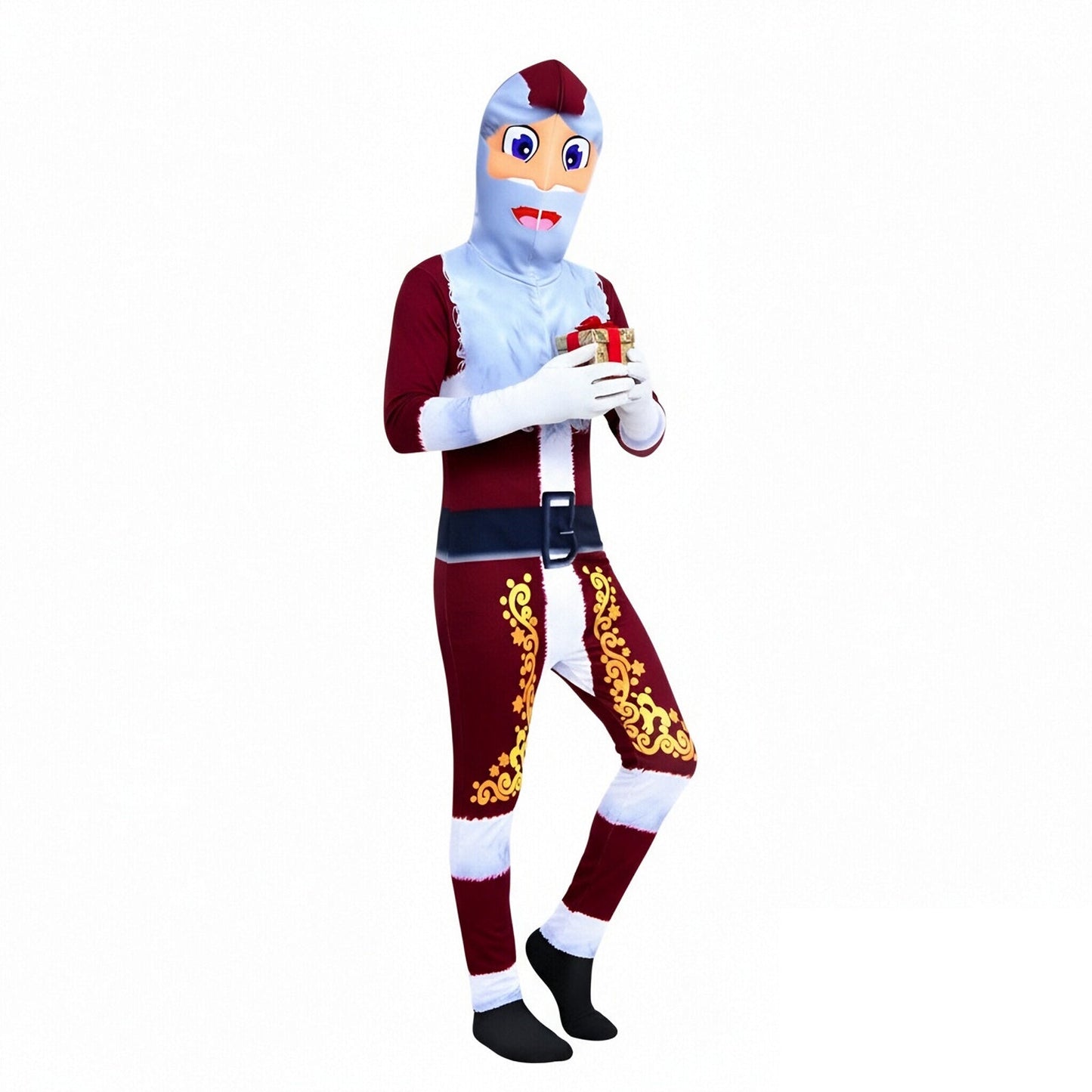 Kids Santa Costume Onesie Holiday Outfit for Boys Girls