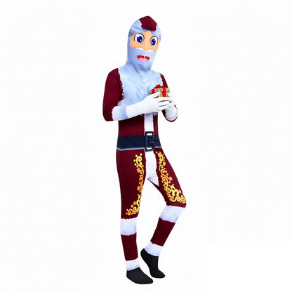 Kids Santa Costume Onesie Holiday Outfit for Boys Girls