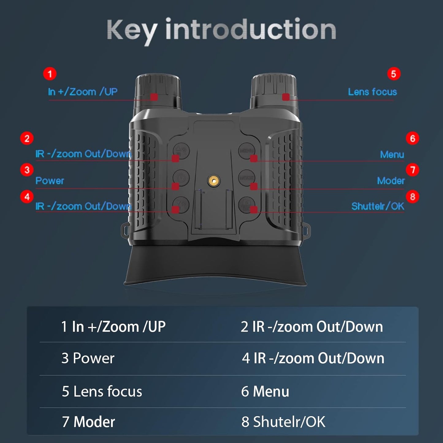 3D Night Vision Goggles Binoculars for Hunting Outdoor Activities