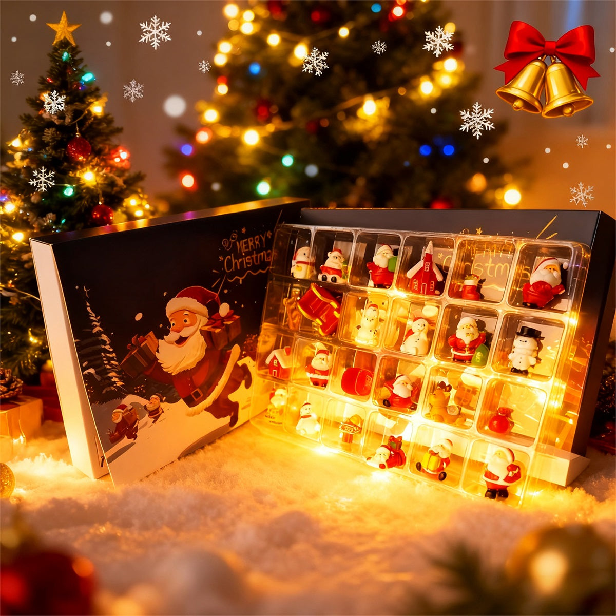 Christmas Advent Calendar with 24 Mini Figurines