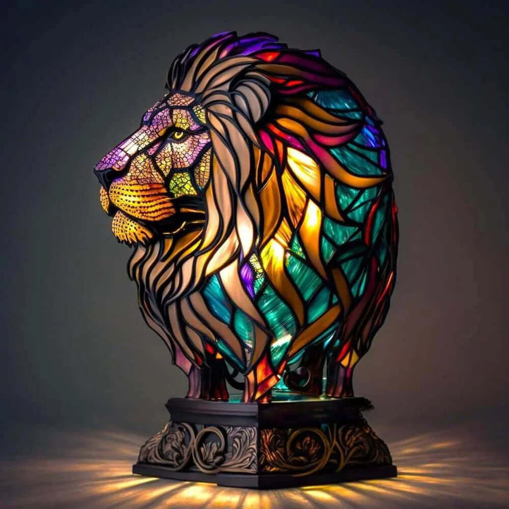 Stained Glass Animal Table Lamp Night Light