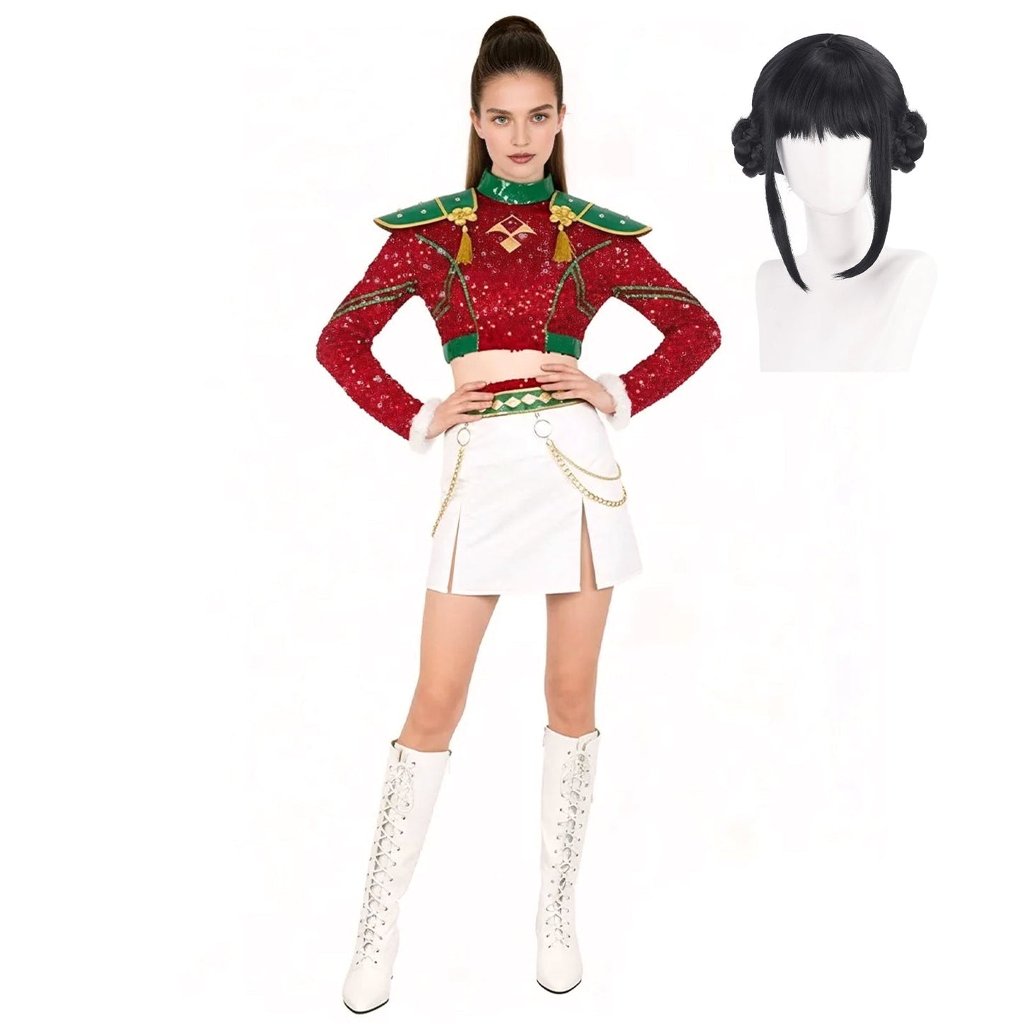Xmas Pop Idol Costume Party Dress Holiday Outfit