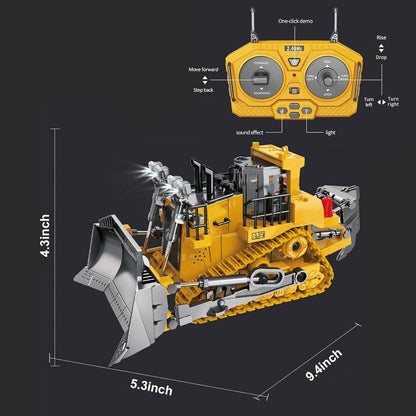 4WD Remote Control Excavator Bulldozer Dump Truck Toy Vehicle