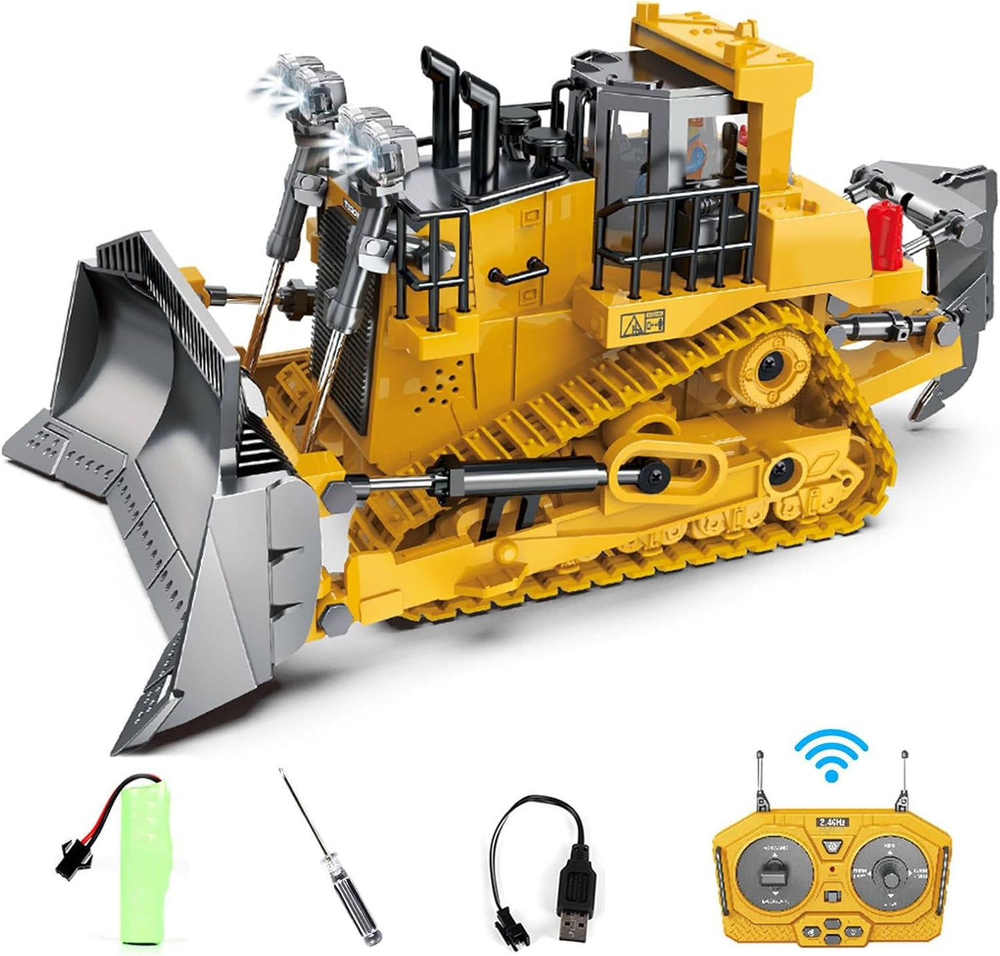 4WD Remote Control Excavator Bulldozer Dump Truck Toy Vehicle