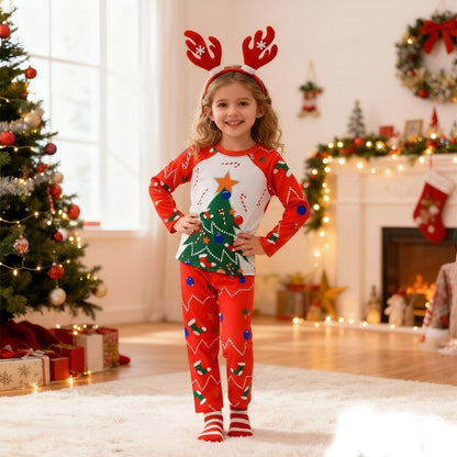 Kids Christmas Pyjamas Socks Headband Outfit