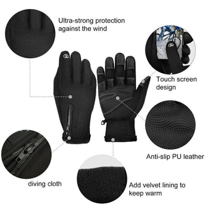 Heated Waterproof Touchscreen Gloves for Men and Women
