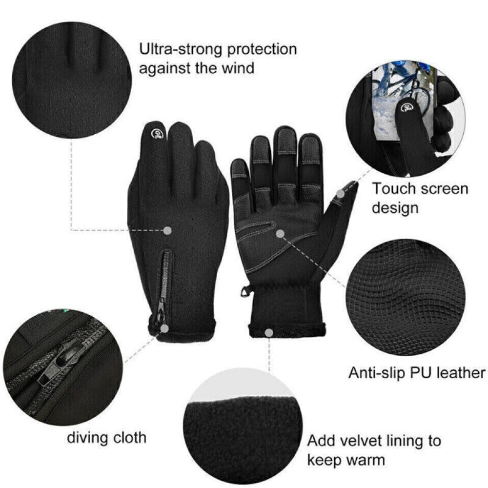 Heated Waterproof Touchscreen Gloves for Men and Women