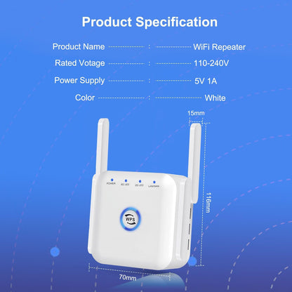 5G WiFi Extender Wireless Signal Booster for Home Office