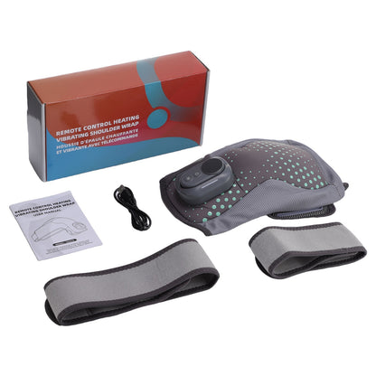 Heating Vibration Shoulder Wrap Pad with Remote Control