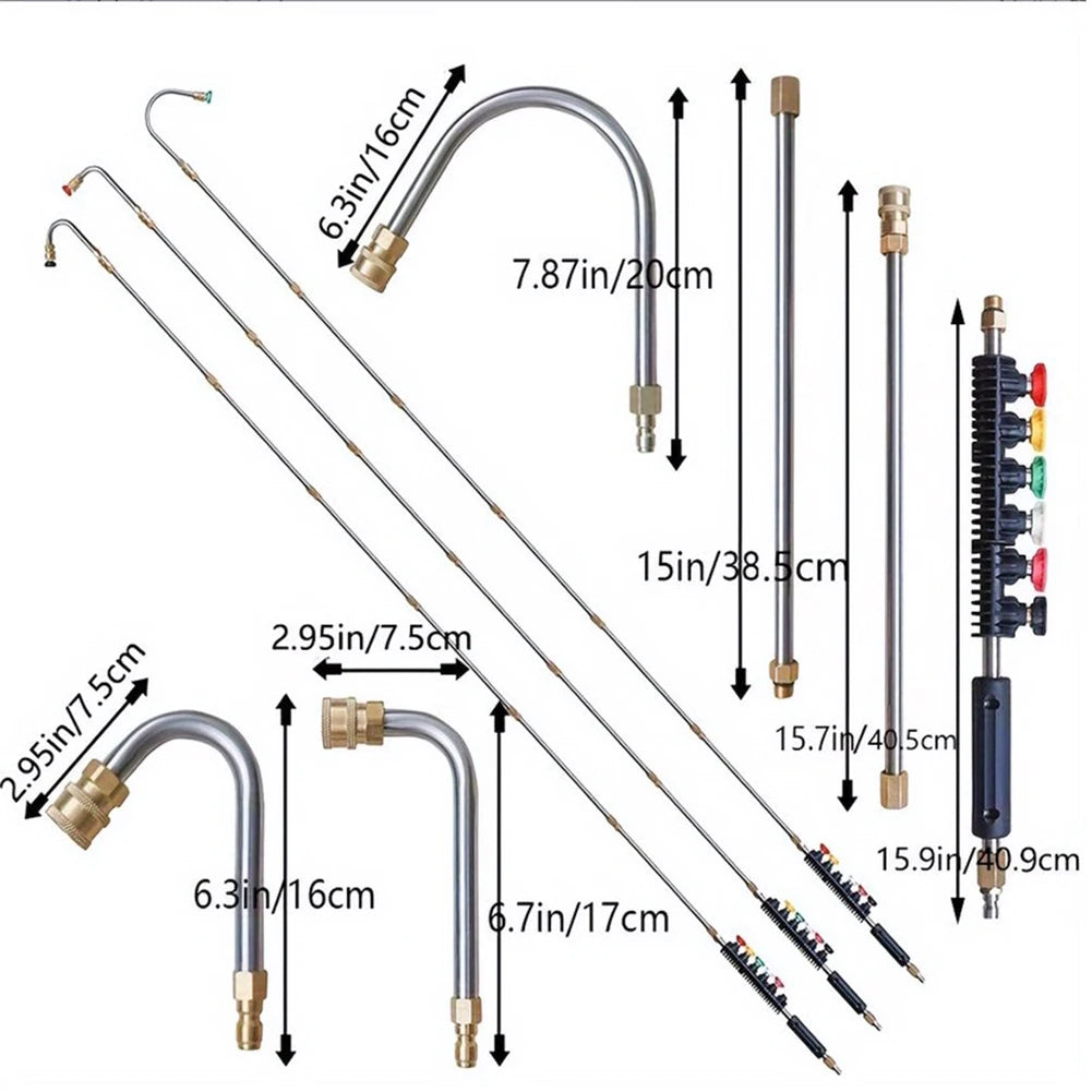 High-Pressure Washer Wand Set Telescopic 4000 PSI