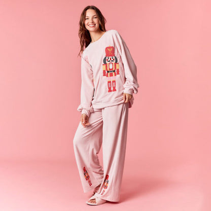 Women's Christmas Pajamas Sweatshirt and Trousers Set