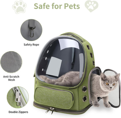 Cat Carrier Backpack Transparent Breathable Design