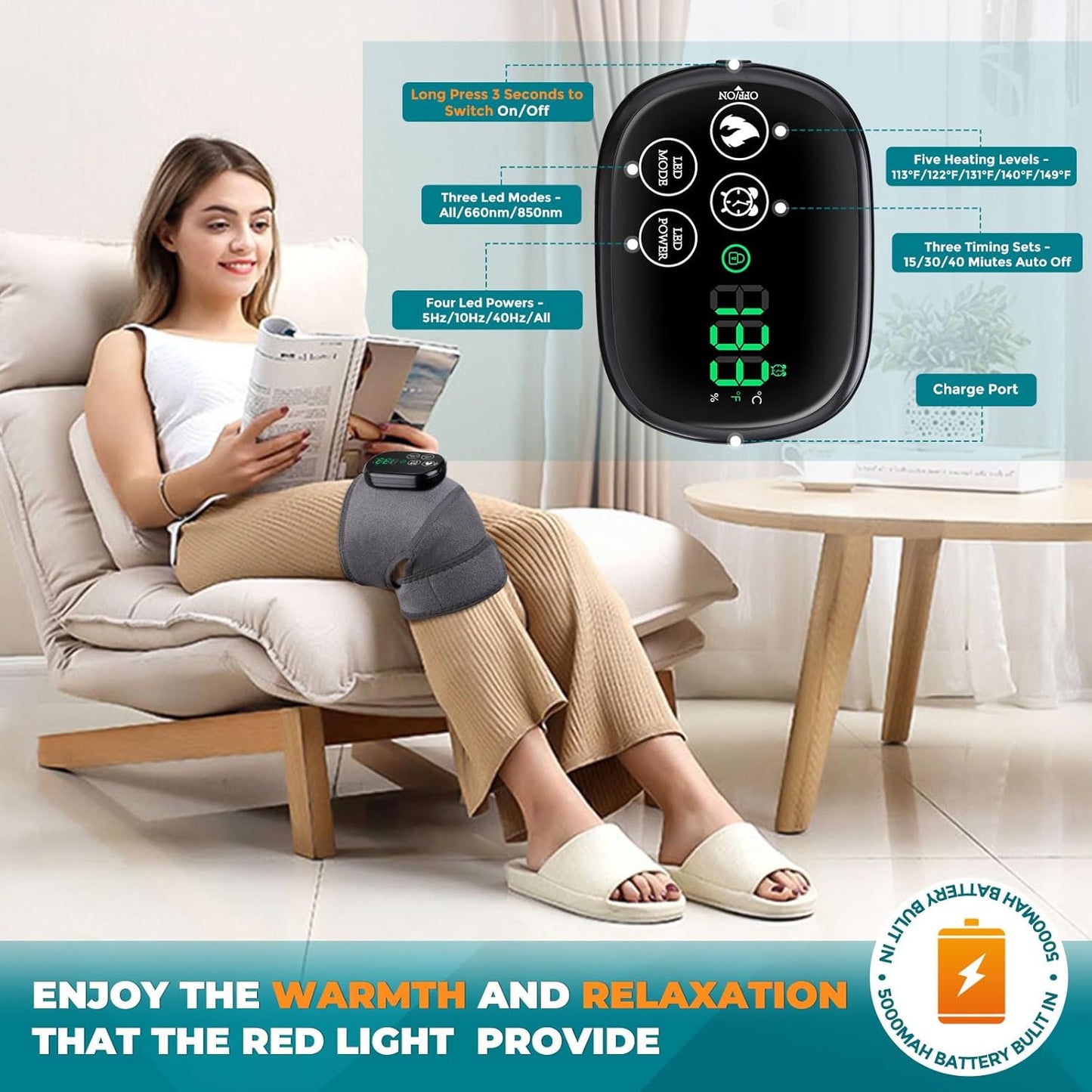 Knee Support Infrared Light Therapy 660nm 850nm