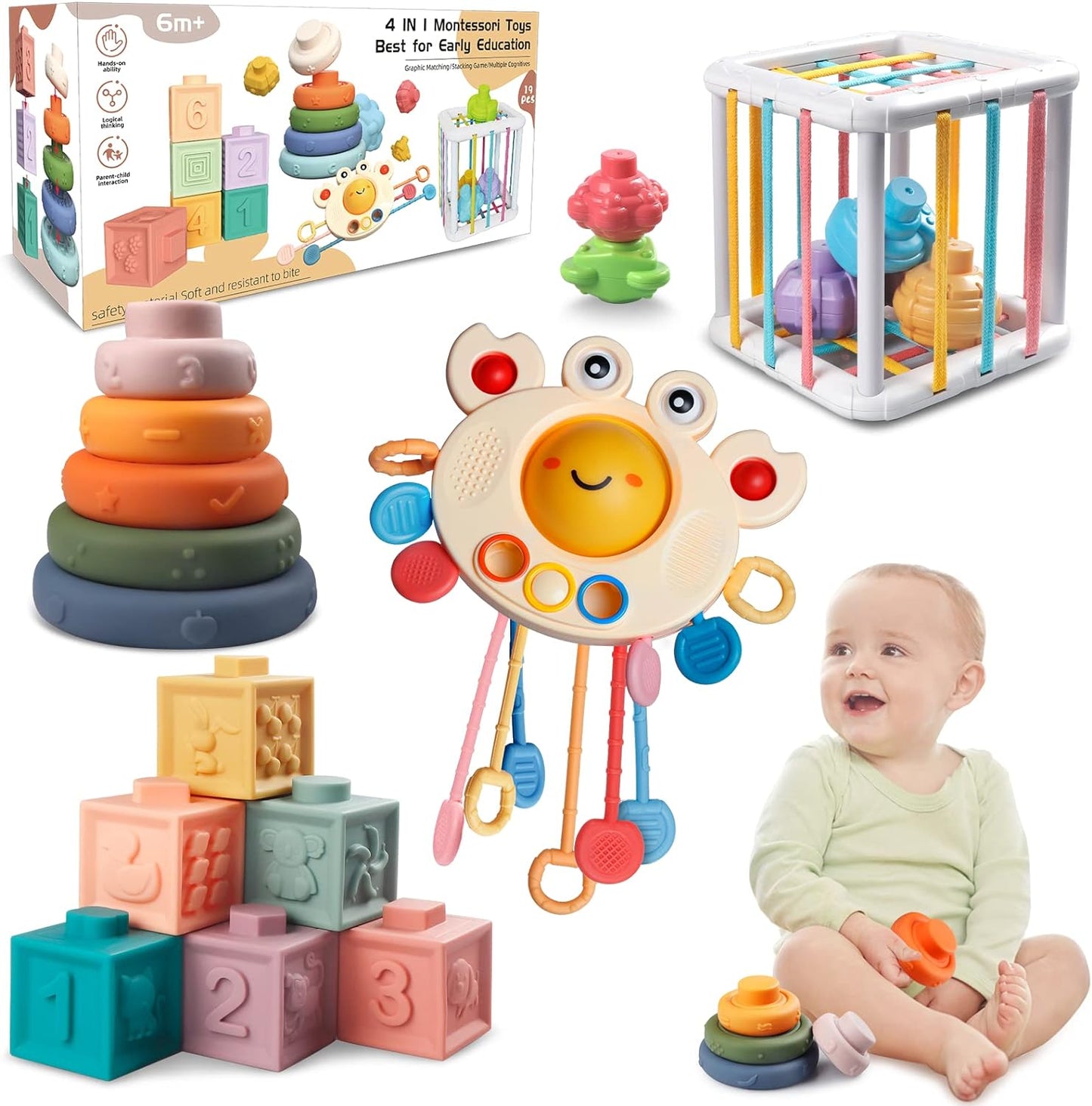 Montessori Baby Sensory Toys Set