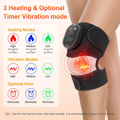Electric Knee Massager with Heat 2-in-1 Device