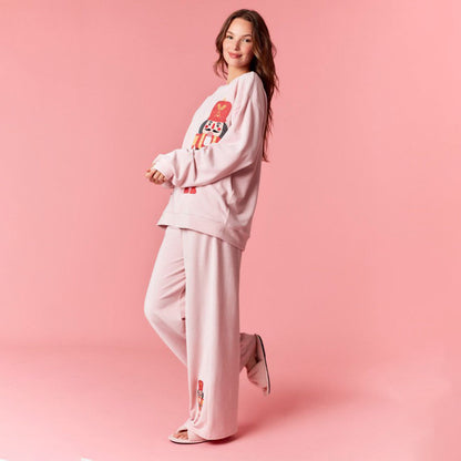 Women's Christmas Pajamas Sweatshirt and Trousers Set