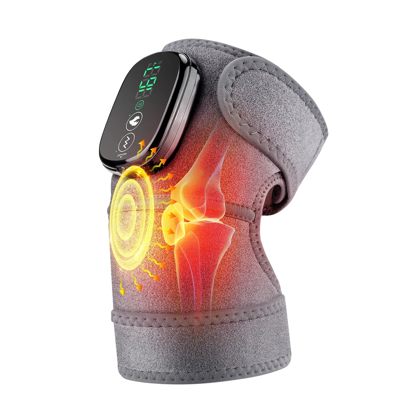 Electric Knee Massager with Heat 2-in-1 Device