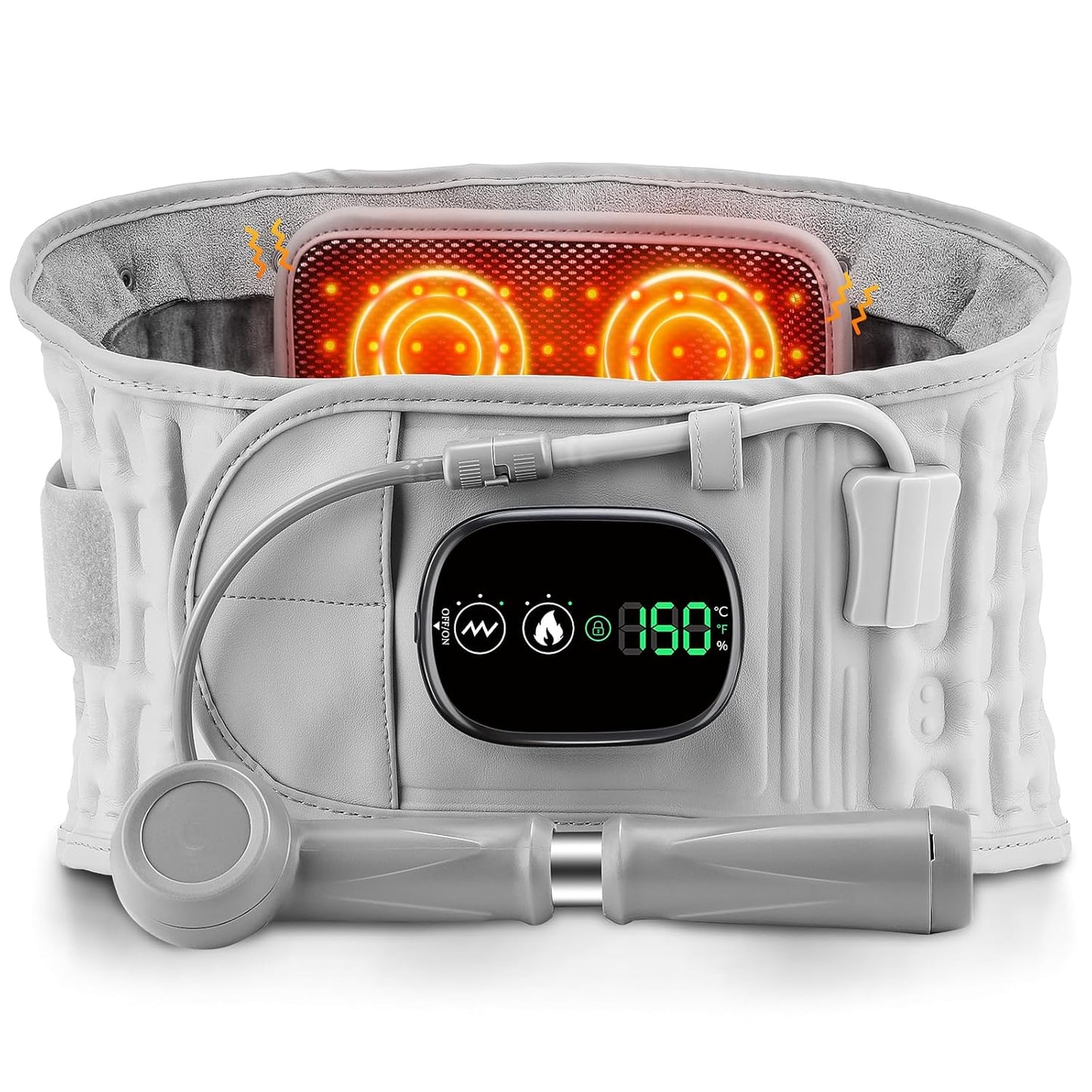 Inflatable Back Support Belt LED Light Therapy Device