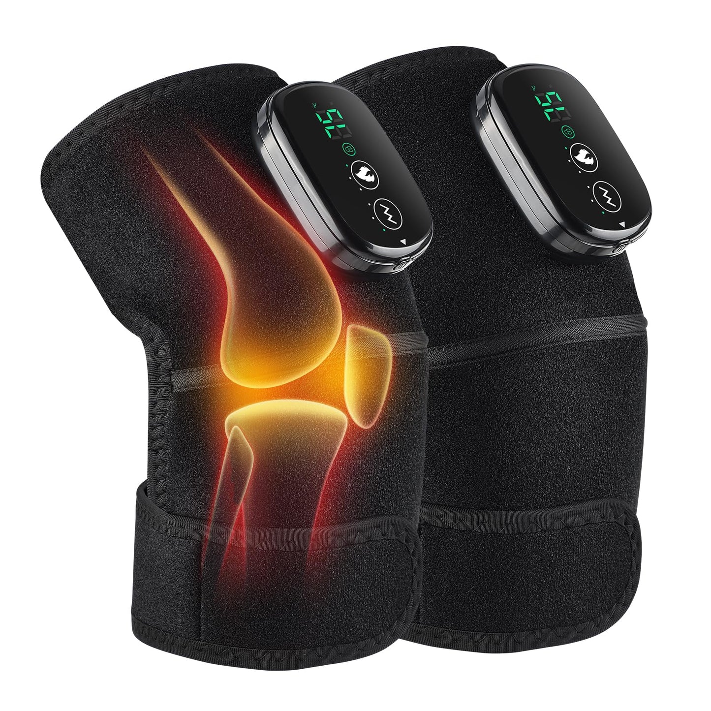 Electric Knee Massager with Heat 2-in-1 Device