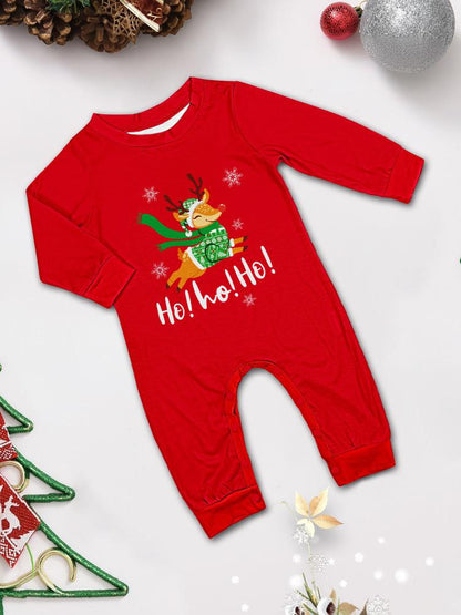Family Christmas Pajamas Tops Trousers Kids Adults