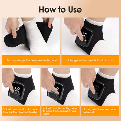 Cordless Ankle Massager Device Portable Foot Massage Machine
