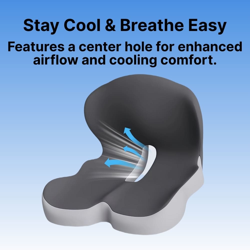 Orthopedic Memory Foam Seat Cushion and Back Support Cushion Set