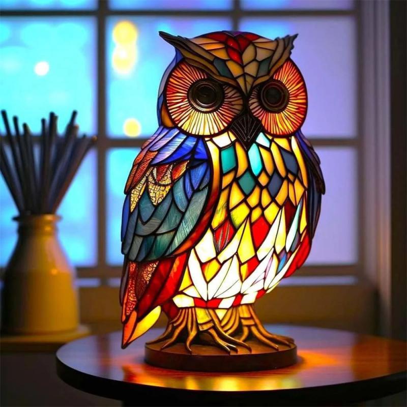 Animal Acrylic Lamp Turtle Owl Lion Mermaid LED Light 12 Options