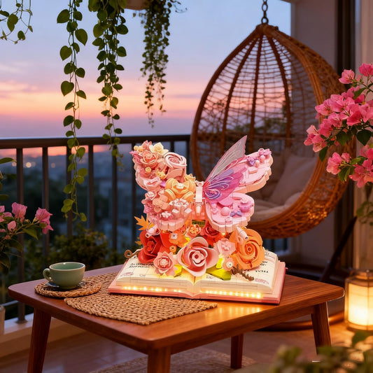 Butterfly Flower 3D Building Blocks Set LED Light
