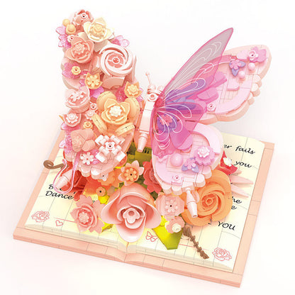 Butterfly Flower 3D Building Blocks Set LED Light