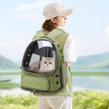 Cat Carrier Backpack Transparent Breathable Design