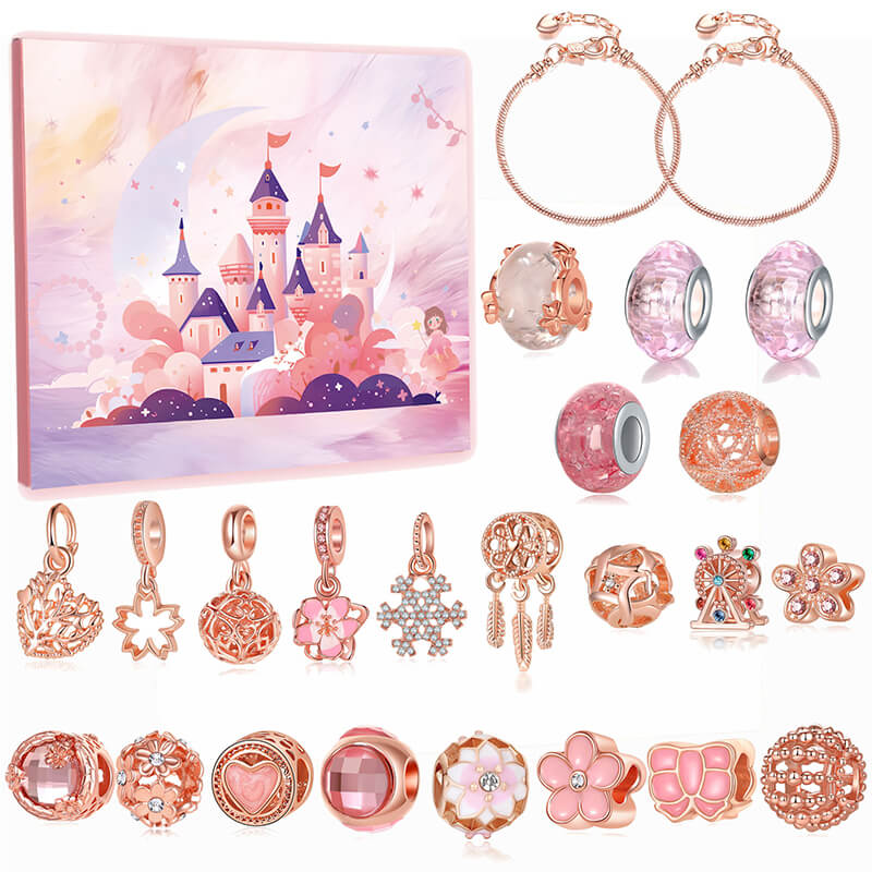 Christmas Advent Calendar Bracelet Kit with 22 Accessories