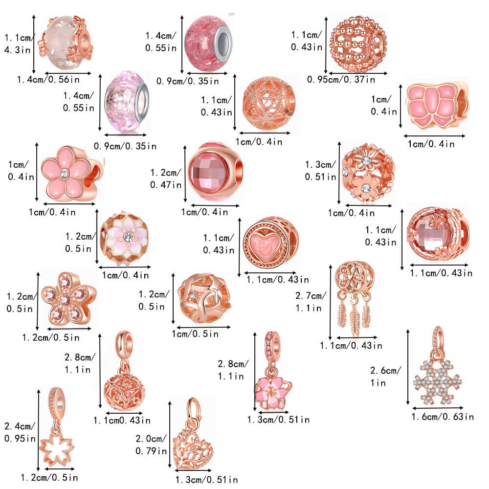 Christmas Advent Calendar Bracelet Kit with 22 Accessories
