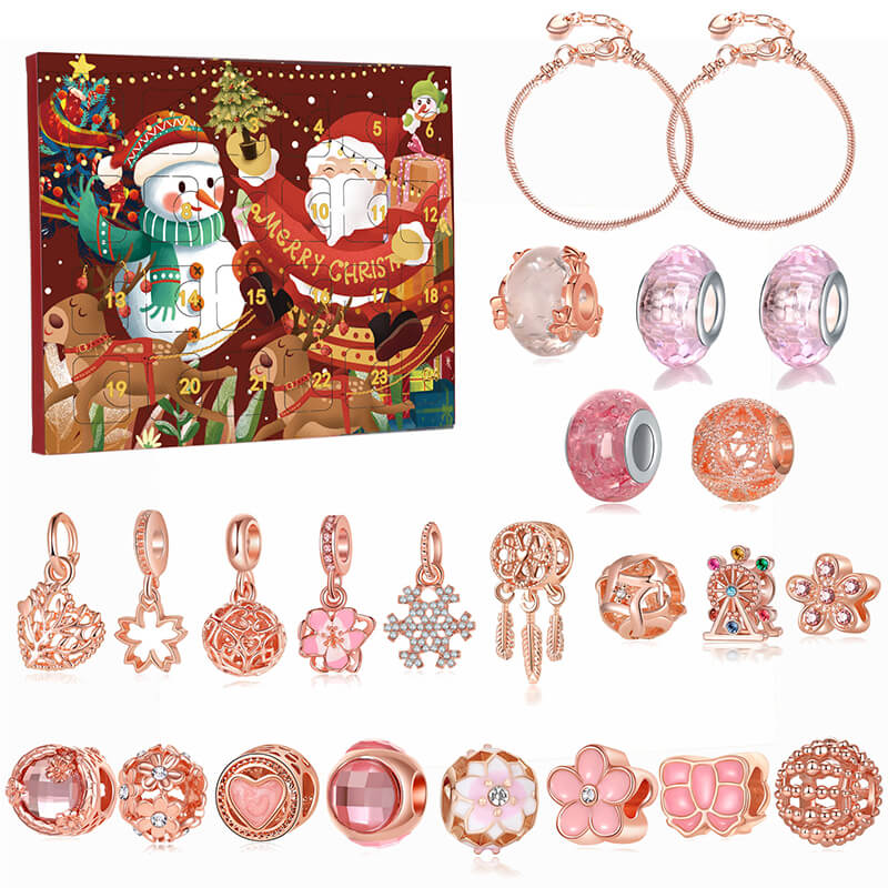 Christmas Advent Calendar Bracelet Kit with 22 Accessories