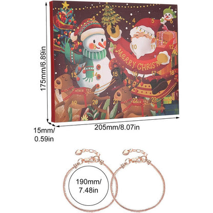 Christmas Advent Calendar Bracelet Kit with 22 Accessories