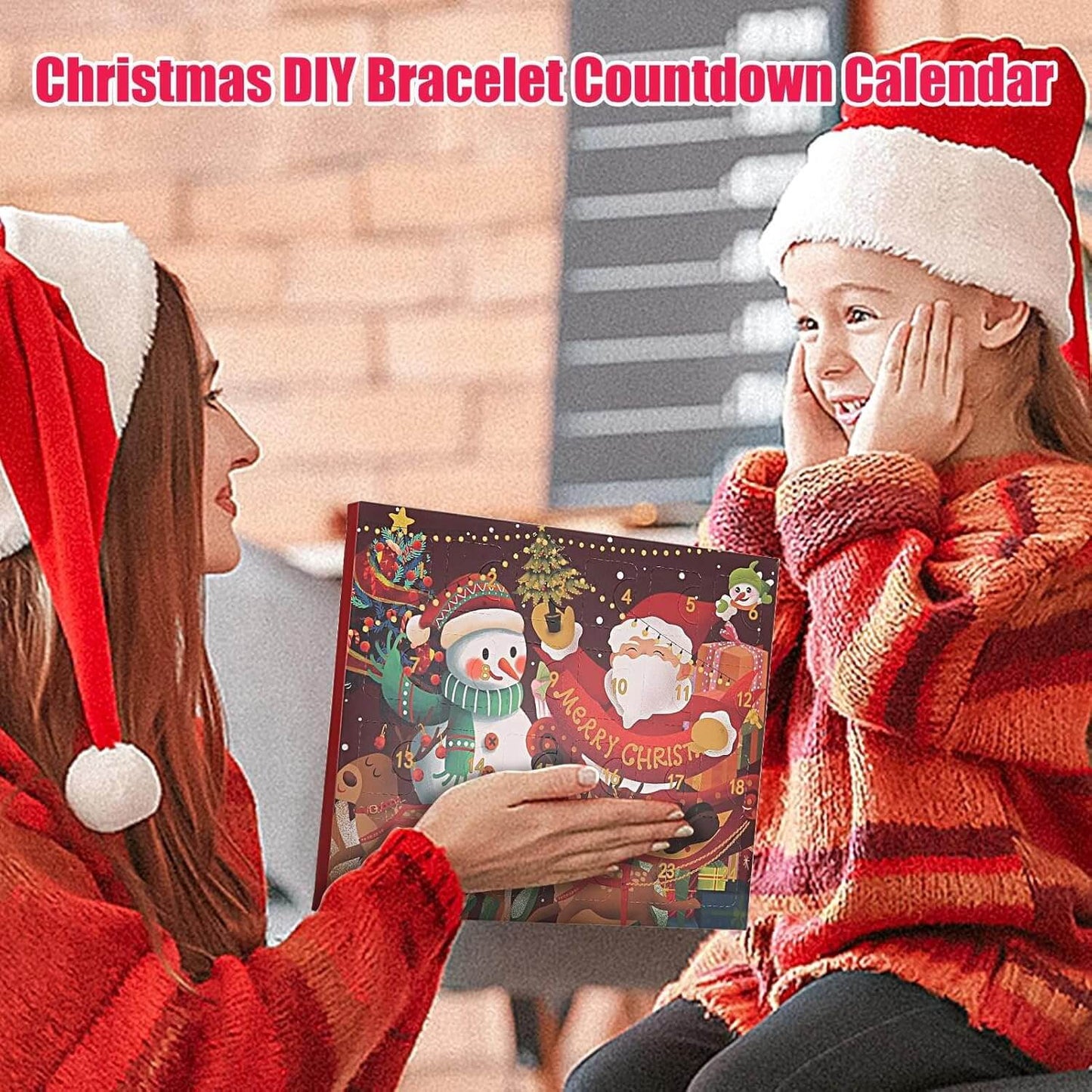 Christmas Advent Calendar Bracelet Kit with 22 Accessories