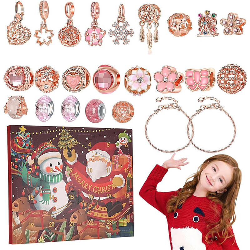 Christmas Advent Calendar Bracelet Kit with 22 Accessories