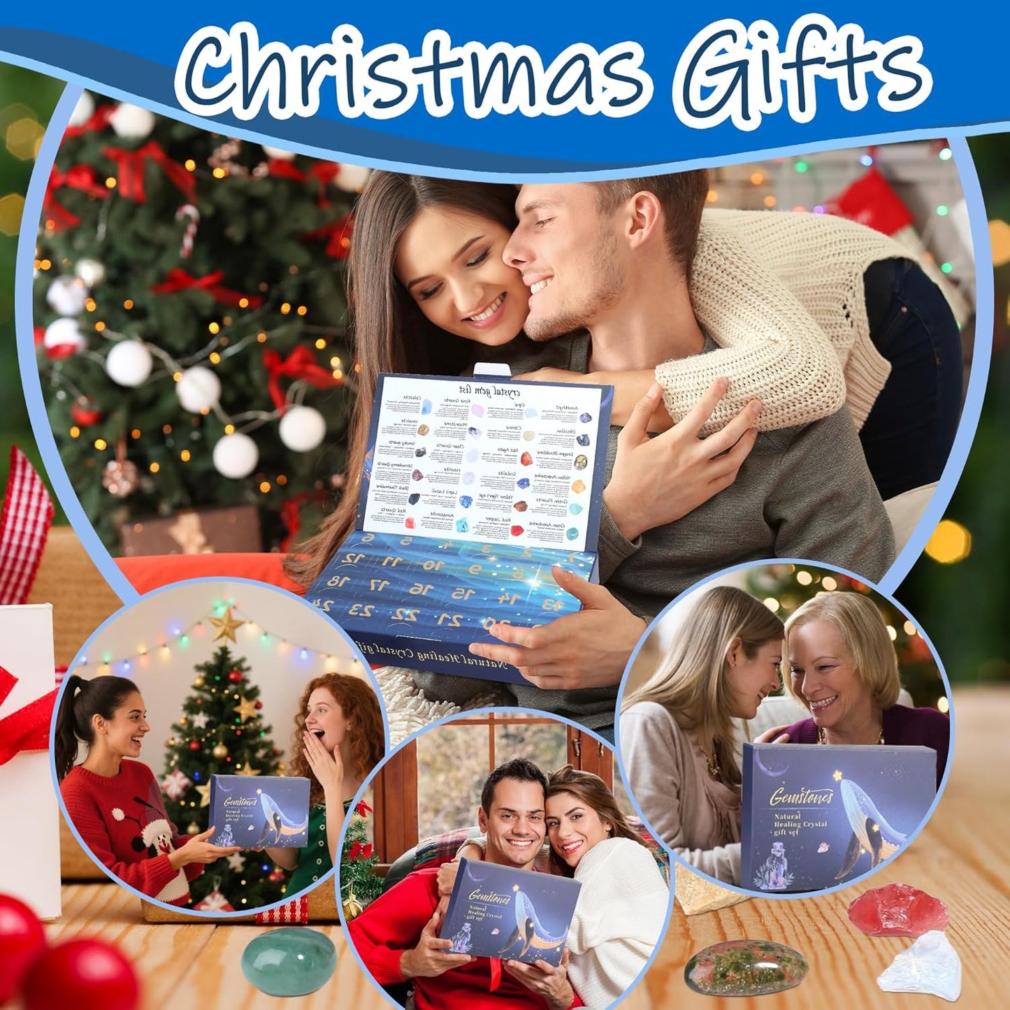 Christmas Advent Calendar 2025 Blind Box 24 Pieces Gemstone